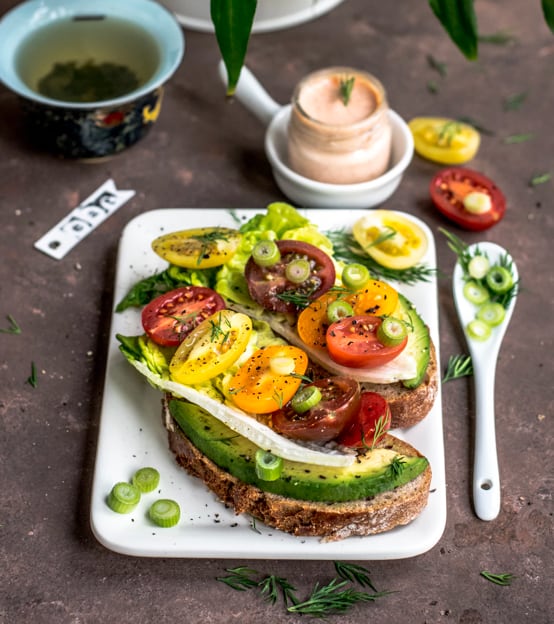 Doble sandwich vegetal